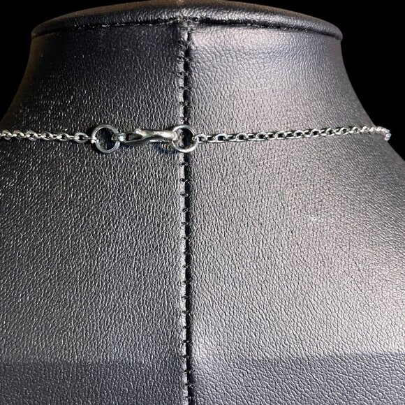 Sun Moon Face Pendant Necklace Celestial Art Fantasy Jewelry Silver Chain - Picture 6 of 7